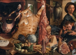 Pieter Aertsen, Fat Cat at Fat Kitchen